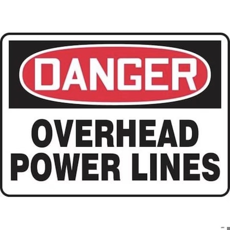 Accuform OSHA DANGER SAFETY SIGN OVERHEAD FRMELC146XP FRMELC146XP